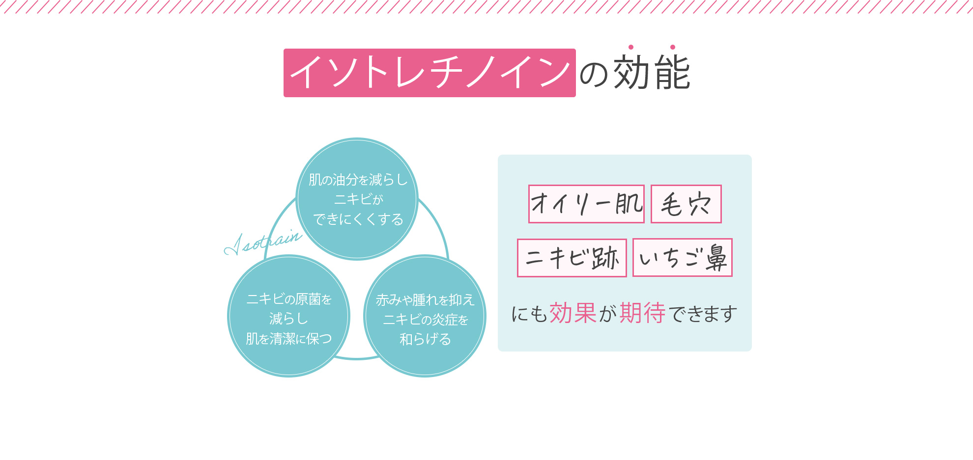 オイリー肌・毛穴・ニキビ跡・イチゴ鼻も改善の可能性あり